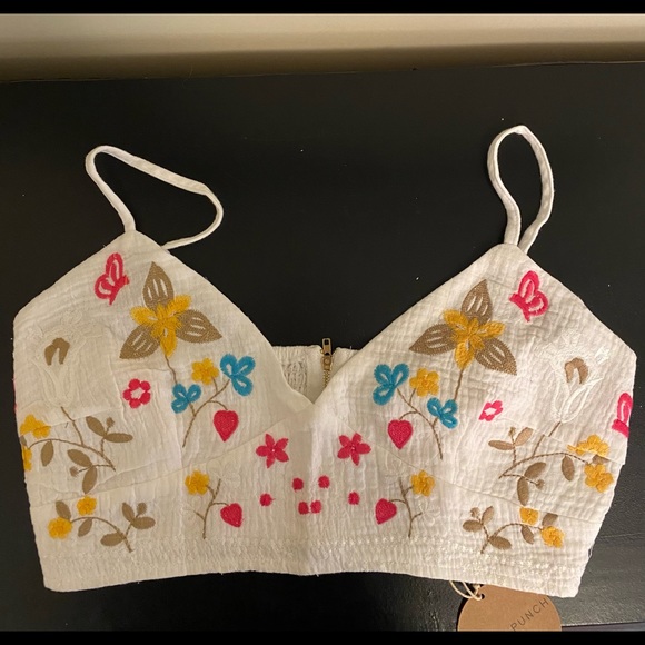 Embroidered Crop Top - Picture 2 of 7